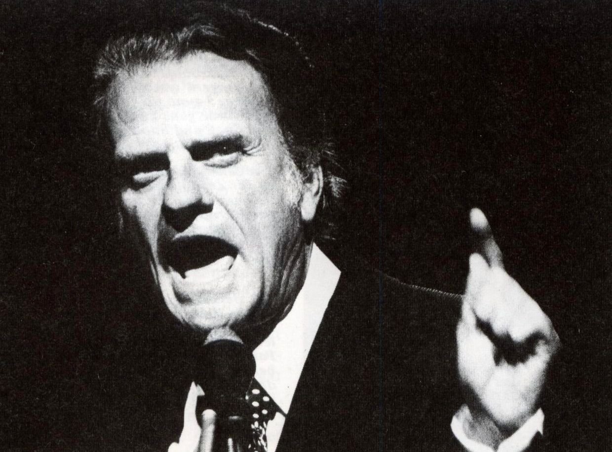 Billy Graham mit Gestik und Mimik Billy Graham mit Gestik und Mimik