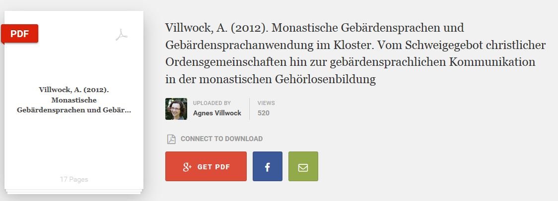 Gebärden in Klöstern