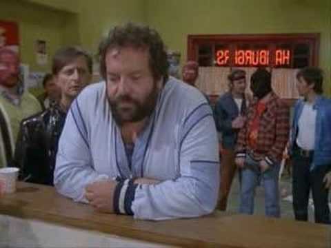 Bud Spencer stellt sich taub und gebärdet