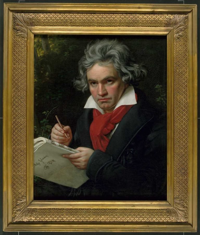 Stieler, Joseph Karl: Beethoven mit der Missa solemnis Ölgemälde, 1819
