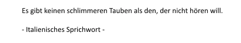 Ein Gedicht über hörende und doch taube Menschen