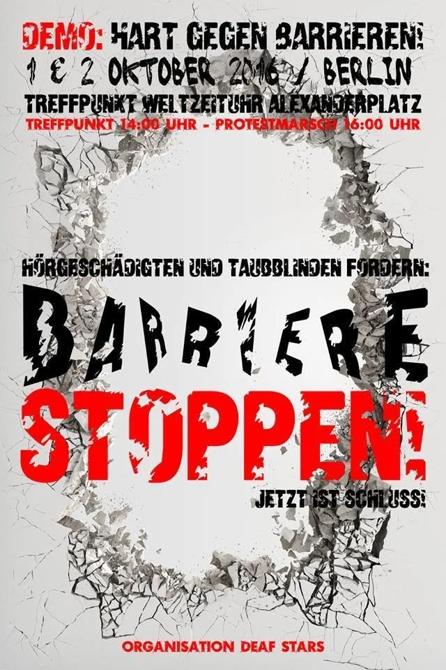 Demo „Hart gegen Barrieren“ am 01. und 02. Okt. 2016